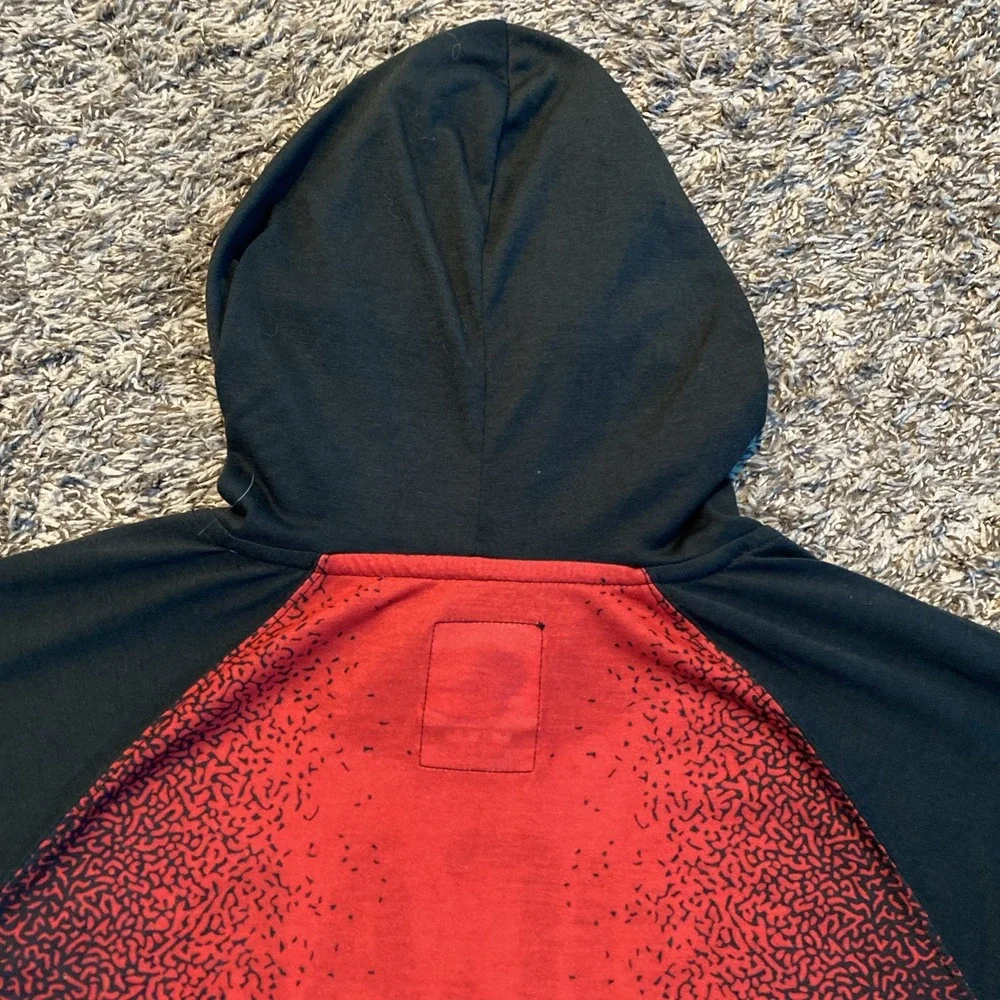 NBA Chicago Bulls 1966 Windy City Short Sleeve Hoodie Men M Red Black Basketball